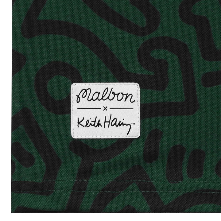 Malbon x Keith Haring Printed Golf Polo Green