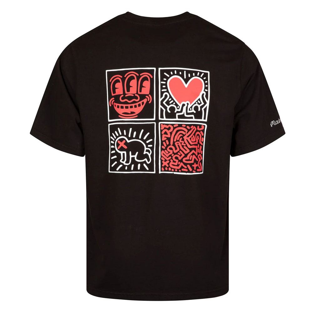 Malbon x Keith Haring Pocket Golf T-Shirt Black