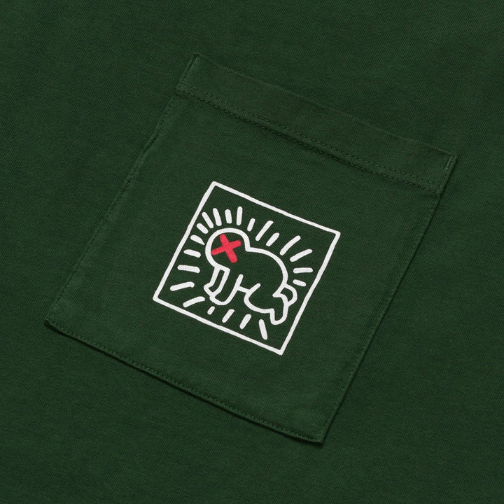 Malbon x Keith Haring Pocket Golf T-Shirt Green