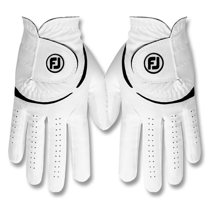FootJoy WeatherSof Pair Golf Glove White/Black - 24 Women