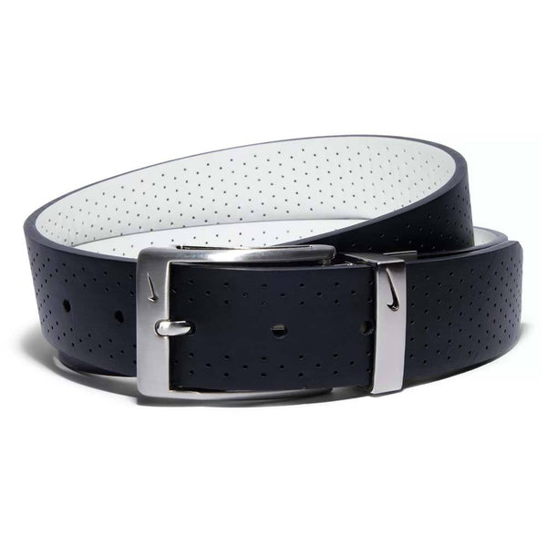 Nike Perforated Reversible w/Ultralight Buckle Golf Belt Black/White - 24 Men