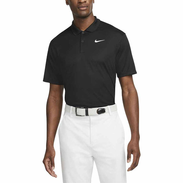 Nike Dri-FIT Victory Solid Golf Polo Black/White - SU25