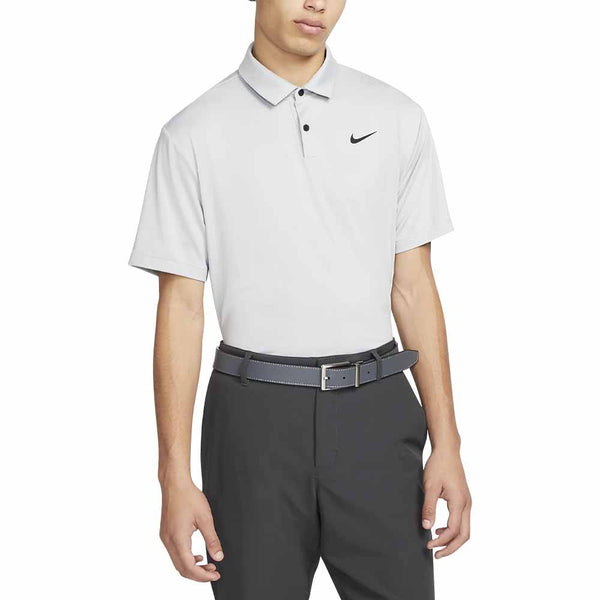 Nike Dri-FIT Tour Solid Golf Polo Light Smoke Gray/White - Holiday24