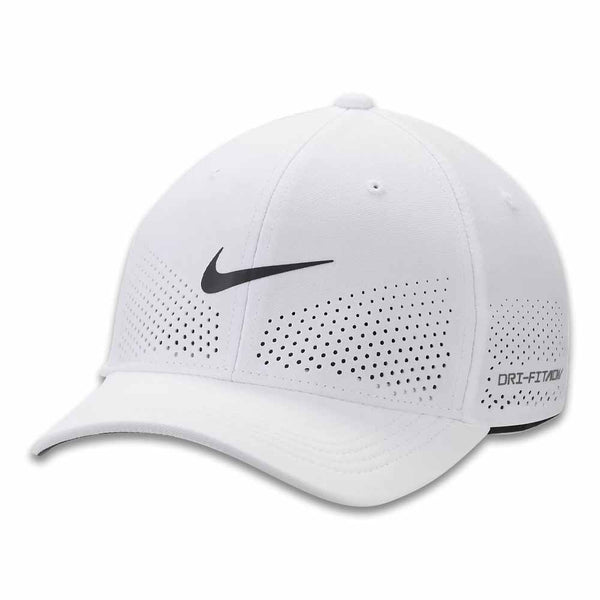 Nike Dri-FIT ADV Rise Structured Swoosh Flex Golf Cap White/Anthracite/Black - SU25