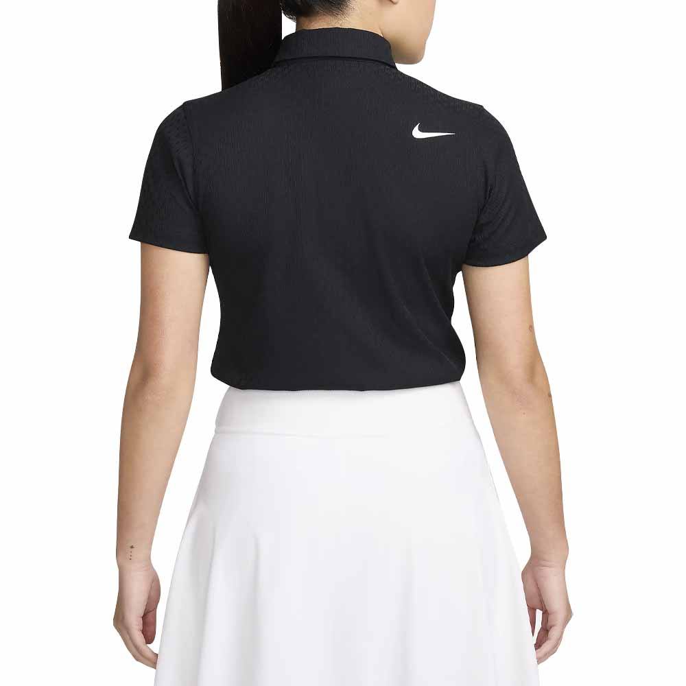 Nike Dri-FIT Tour ADV Shortsleeve Golf Polo Black/White - Holiday24 Women