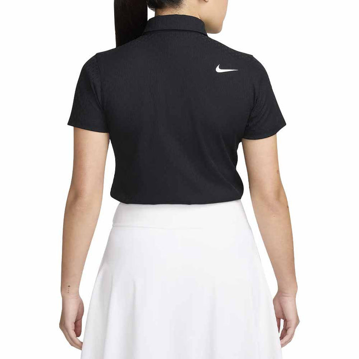 Nike Dri-FIT Tour ADV Shortsleeve Golf Polo Black/White - Holiday24 Women