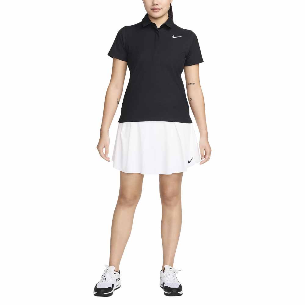 Nike Dri-FIT Tour ADV Shortsleeve Golf Polo Black/White - Holiday24 Women