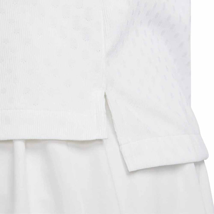 Nike Dri-FIT Tour ADV Shortsleeve Golf Polo Platinum White/Black - Holiday24 Women