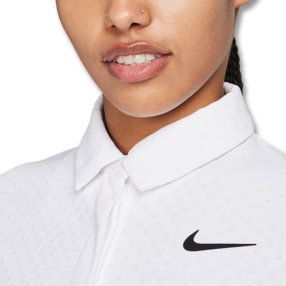 Nike Dri-FIT Tour ADV Shortsleeve Jaq Golf Polo White/Black - Holiday24 Women