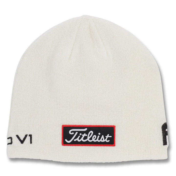 Titleist Tour Merino Golf Beanie White/Black - FW24