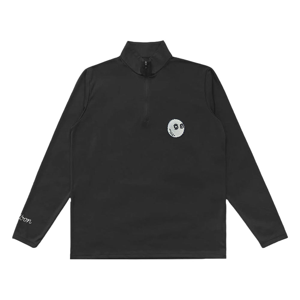 Malbon Evergreen Performance 1/4 Zip Golf Pullover Black - FW24 Men