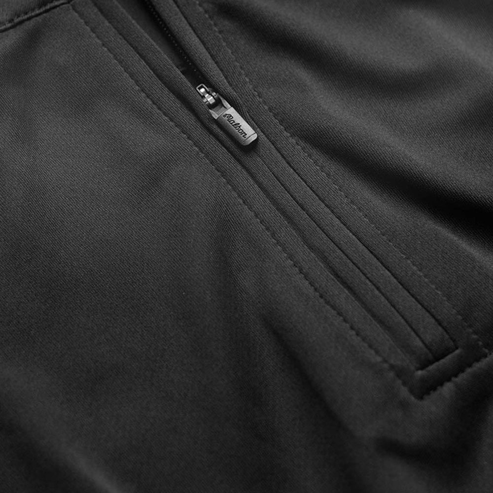 Malbon Evergreen Performance 1/4 Zip Golf Pullover Black - FW24 Men
