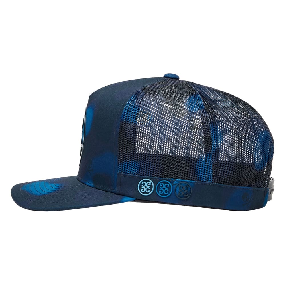 Gfore Icon Blur Camo Cotton Twill Trucker Golf Cap Twilight - FA24