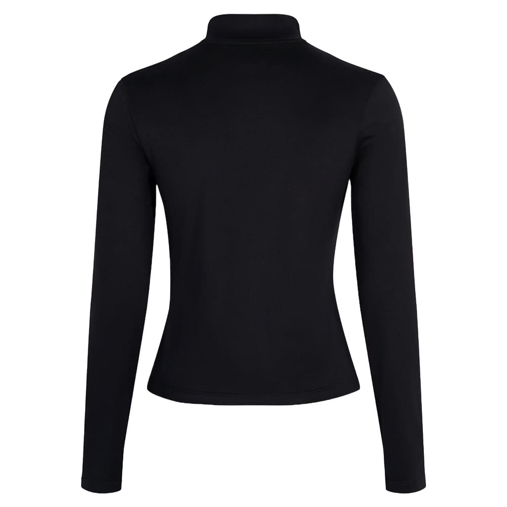 Malbon Rally Longsleeve Golf Mockneck Black - FW24 Women – Golfio