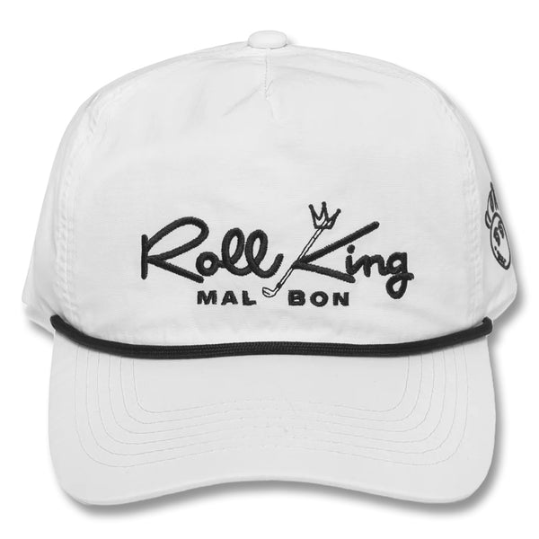 Malbon Roll King Nylon Rope Golf Cap White - FW24