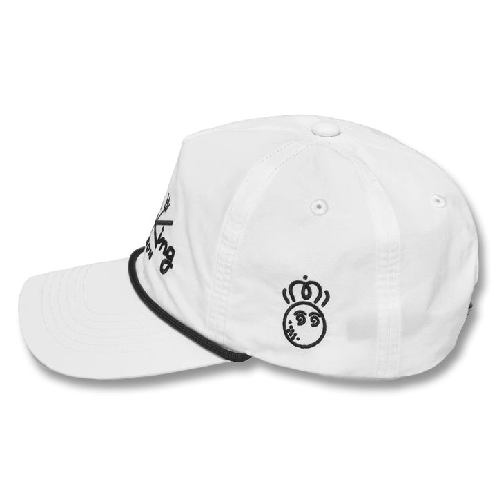 Malbon Roll King Nylon Rope Golf Cap White - FW24
