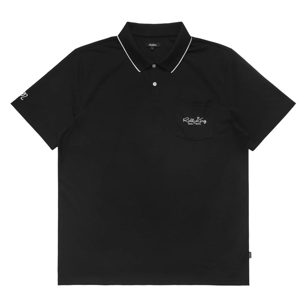 Malbon Roll King Performance Pique Golf Polo Black - FW24