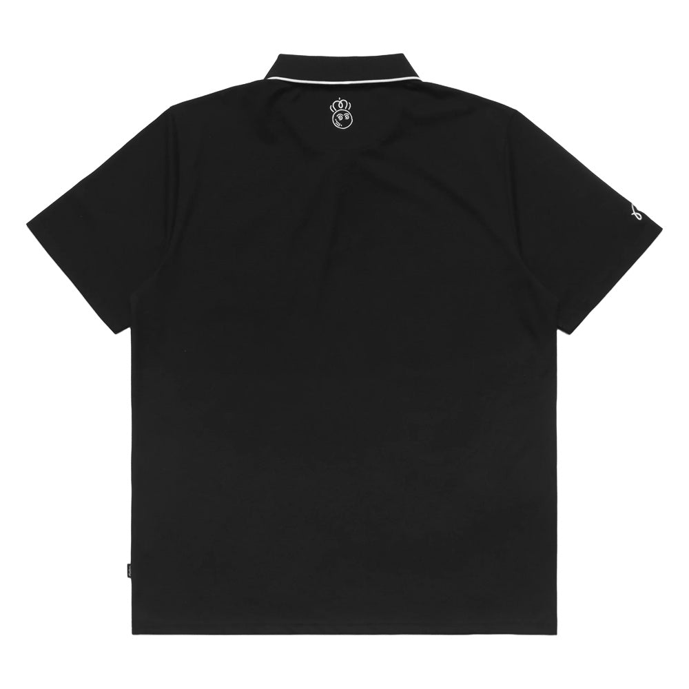 Malbon Roll King Performance Pique Golf Polo Black - FW24