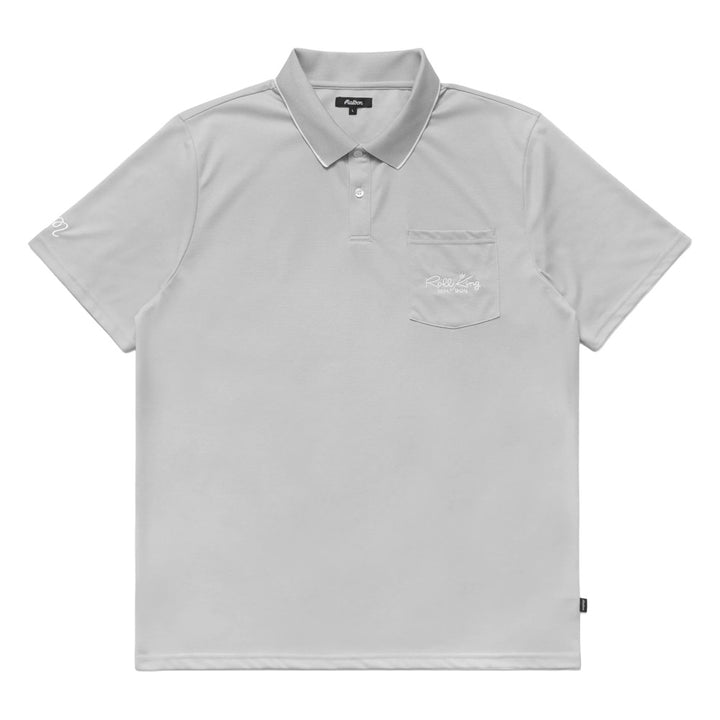 Malbon Roll King Performance Pique Golf Polo Steel - FW24