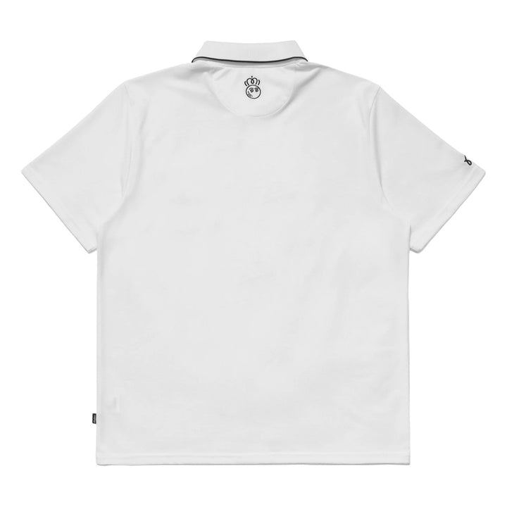 Malbon Roll King Performance Pique Golf Polo White - FW24