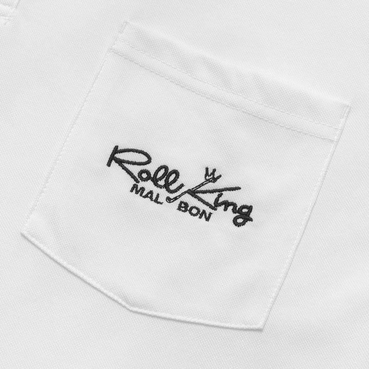 Malbon Roll King Performance Pique Golf Polo White - FW24