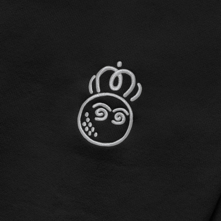 Malbon Roll King Crew Fleece Golf Sweater Black - FW24