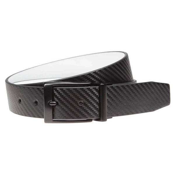 Nike Carbon Fiber Textured Reversible Golf Belt Black/White - 25 Men