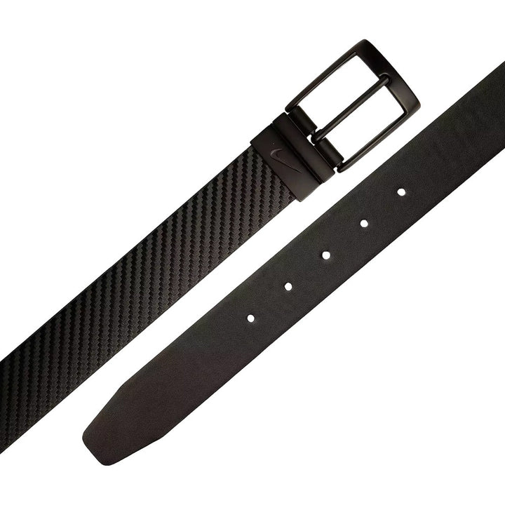 Nike Carbon Fiber Textured Reversible Golf Belt Black - 25 Men