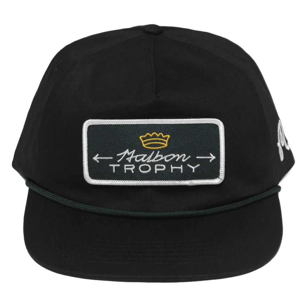 Malbon Trophy Twill Rope Golf Cap Black - FW24
