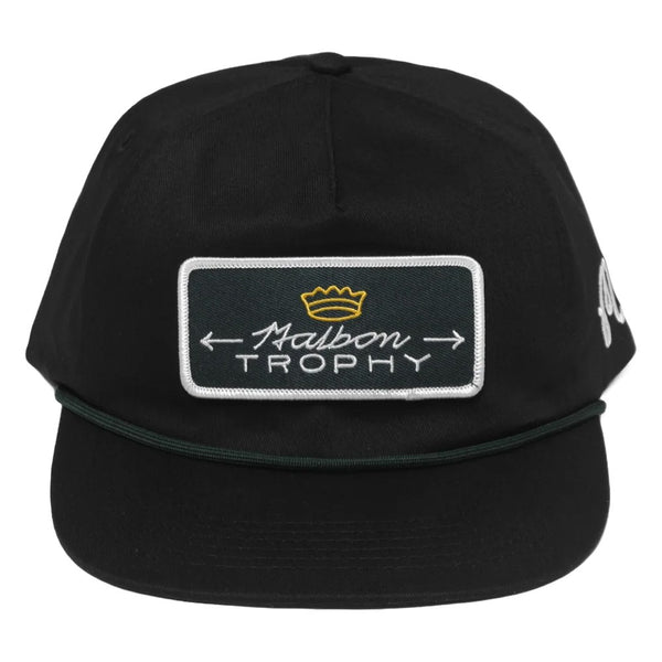 Malbon Trophy Twill Rope Golf Cap Black - FW24