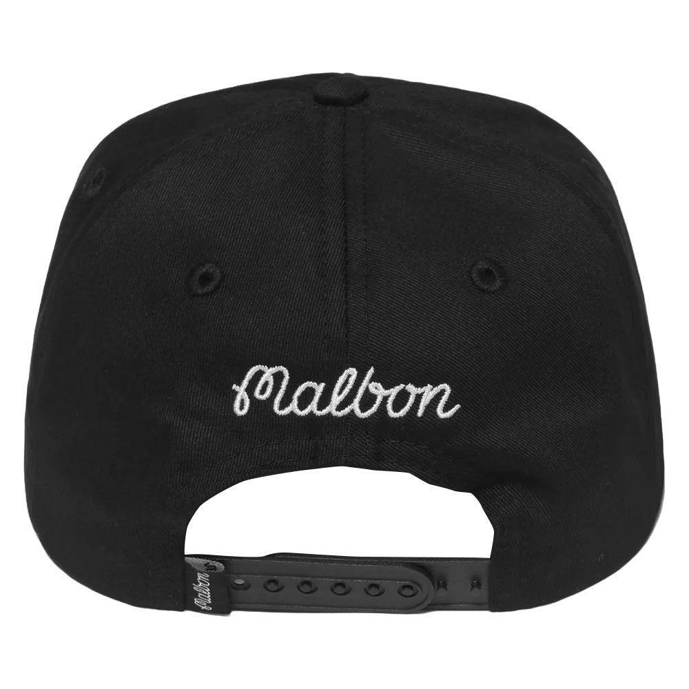 Malbon Trophy Twill Rope Golf Cap Black - FW24