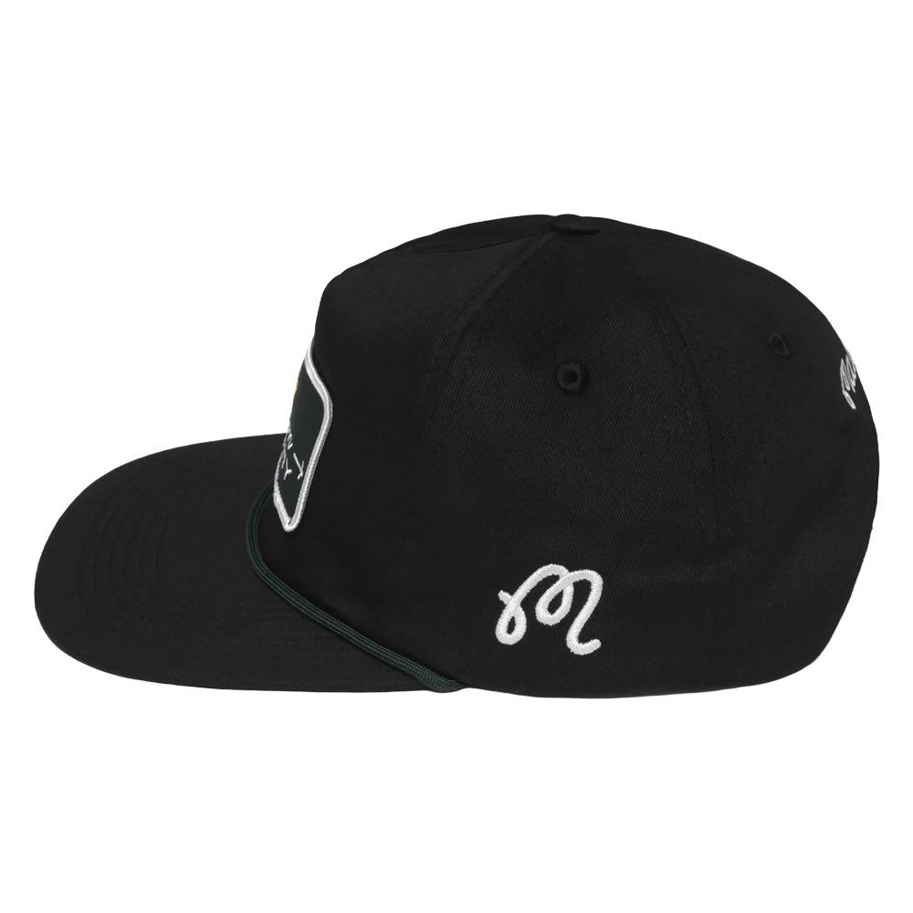 Malbon Trophy Twill Rope Golf Cap Black - FW24