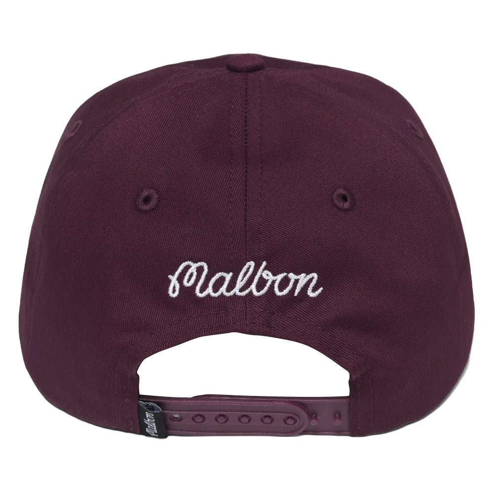Malbon Trophy Twill Rope Golf Cap Burgundy - FW24