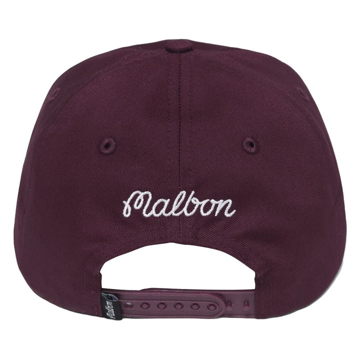 Malbon Trophy Twill Rope Golf Cap Burgundy - FW24