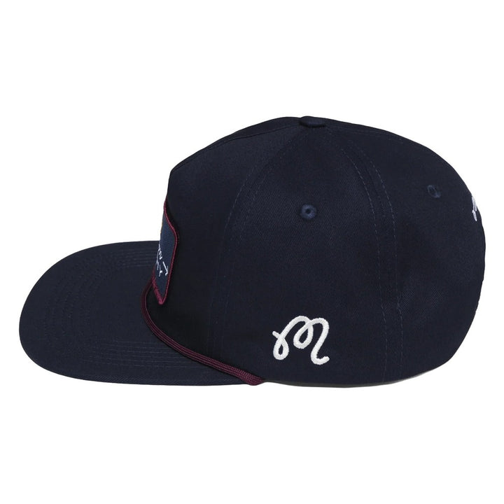 Malbon Trophy Twill Rope Golf Cap Navy - FW24