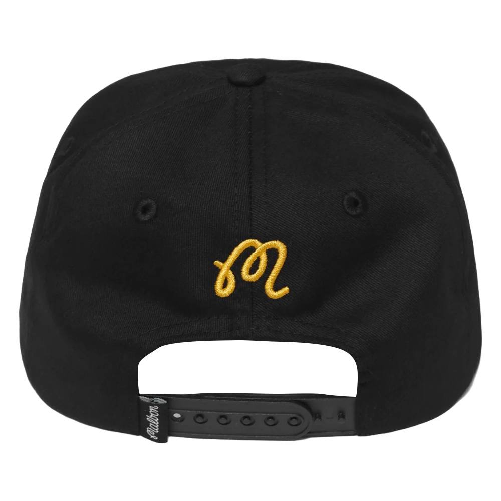 Malbon Trophy Painters Golf Cap Black - FW24