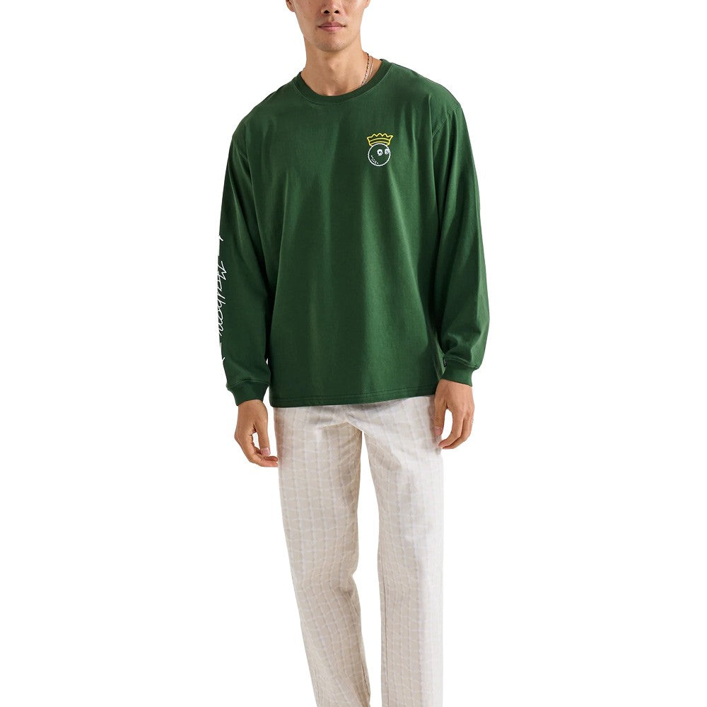 Tシャツ・カットソー Malbon Golf V-neck block piste GREEN MAN M5221PPI43GRN Malbon Golf T-Shirt - Keith Haring LS Tee - Green AW24