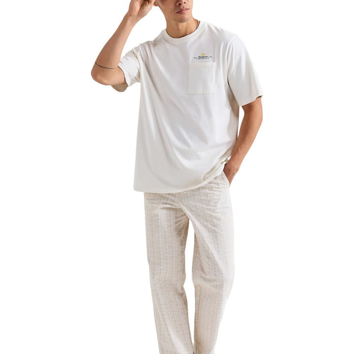 Malbon Trophy Pocket Golf T-Shirt Ivory - FW24