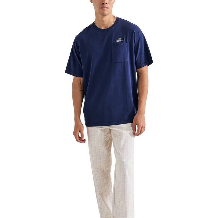 Malbon Trophy Pocket Golf T-Shirt Navy - FW24