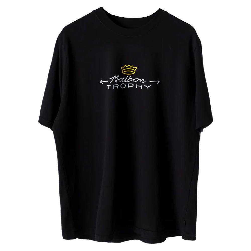 ■Malbon Golf■ Malbon Pigment Uni Round T-Shirt BLACK Malbon Trophy Golf T-Shirt Black - FW24 Men – Golfio
