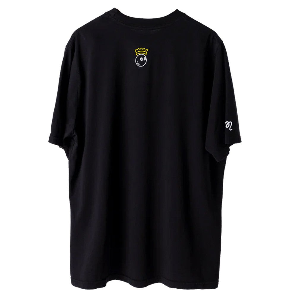 ■Malbon Golf■ Malbon Pigment Uni Round T-Shirt BLACK Malbon Trophy Golf T-Shirt Black - FW24 Men – Golfio