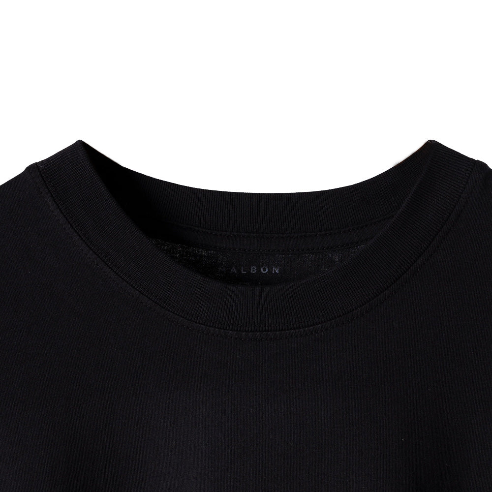 Tシャツ・カットソー Malbon Golf MESH JACQUARD PLAYER T-SHIRT BLACK MAN M5221PTL4 unisex malbon-golf-black-2025-