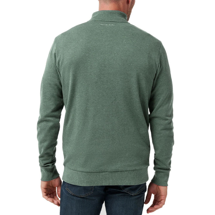 TravisMathew Cloud Quarter Zip 2.0 Golf Pullover Heather Balsam - FW22