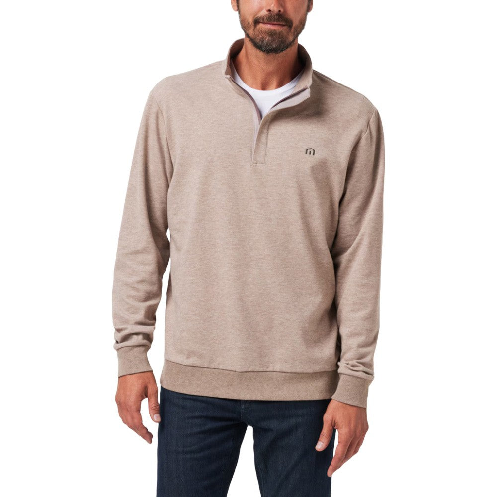 TravisMathew Cloud Quarter Zip 2.0 Golf Pullover Portabella - SS24 Men