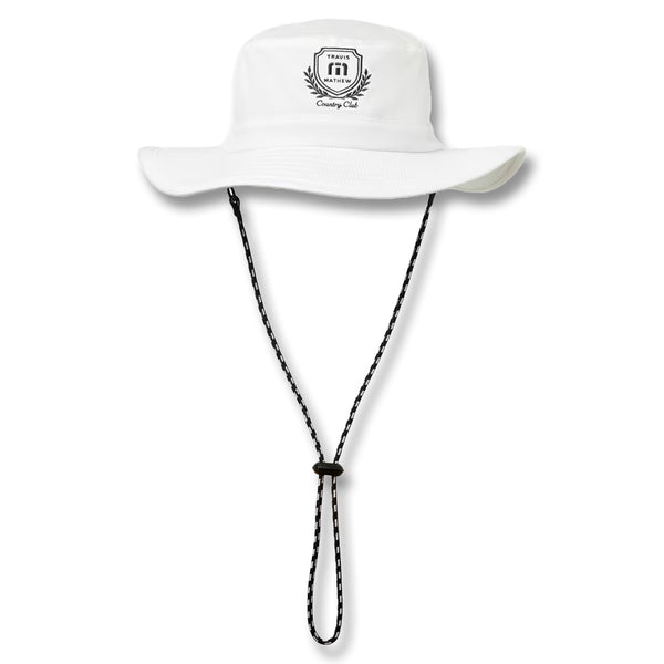 TravisMathew Local Favorite Golf Bucket Hat White - SS25