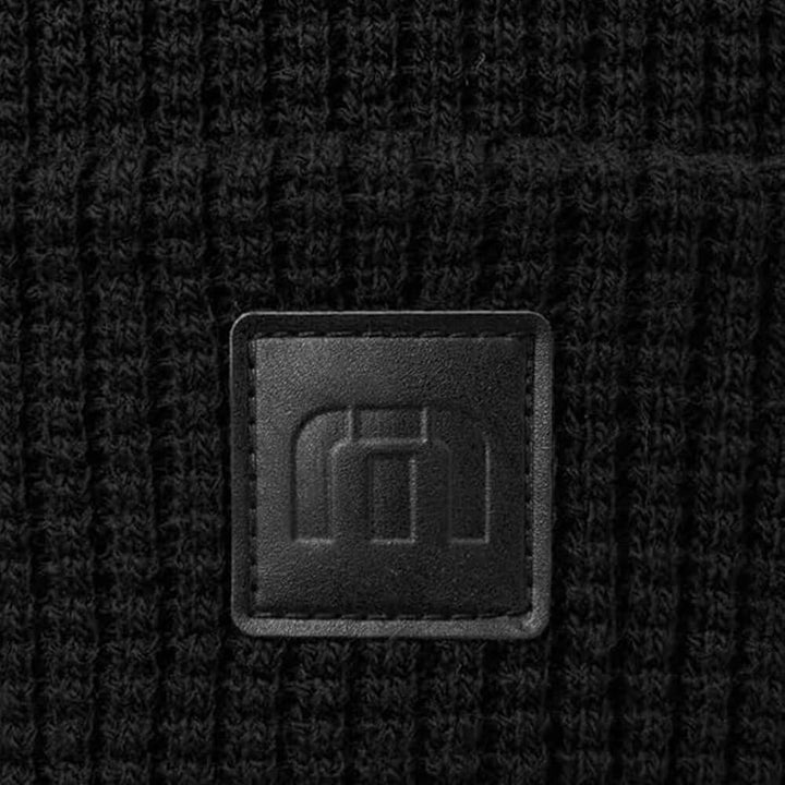 TravisMathew Cloud Waffle Golf Beanie Black - FW24