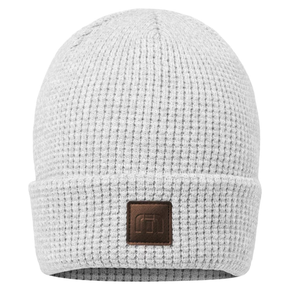 TravisMathew Cloud Waffle Golf Beanie Heather Gray - FW24