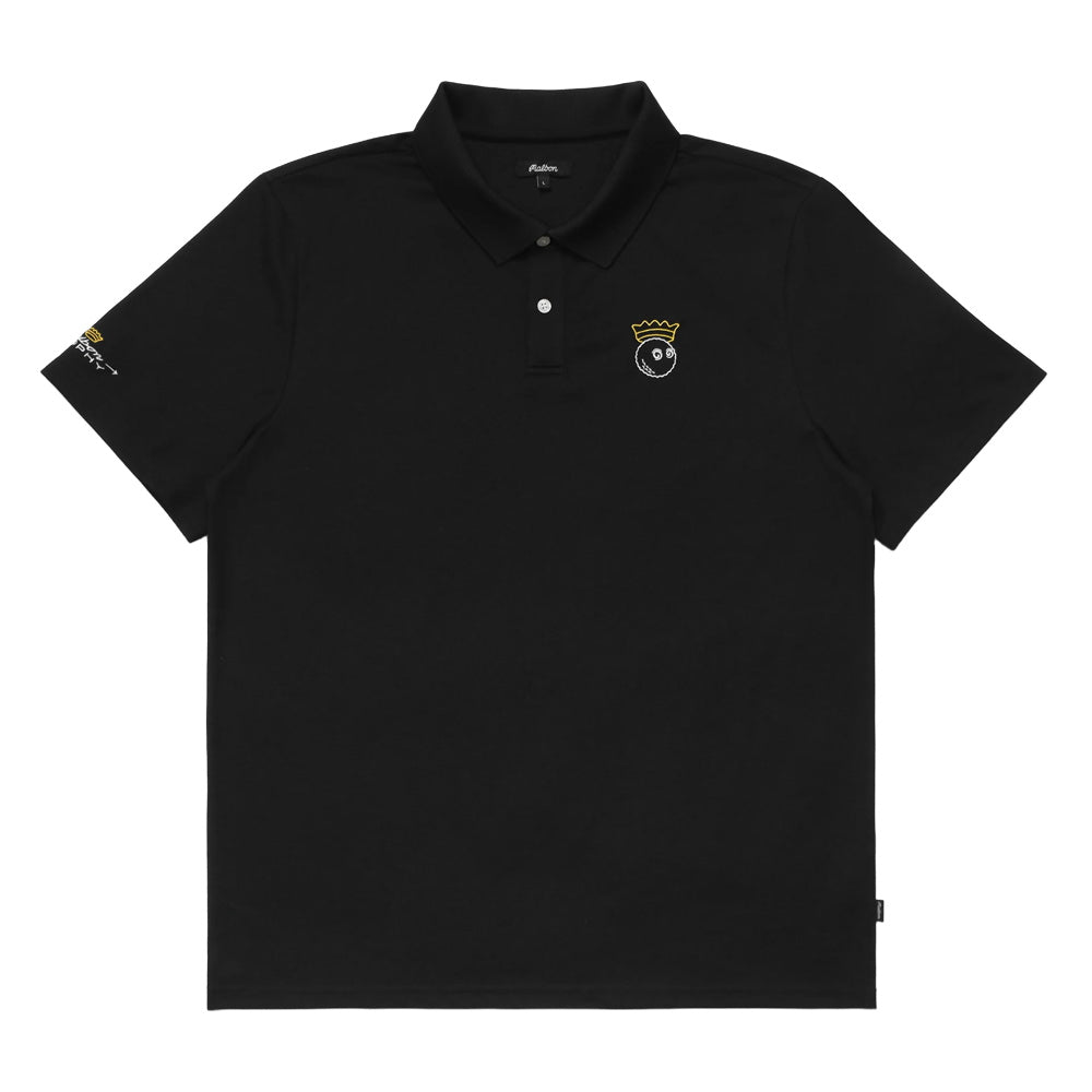 Malbon Trophy Performance Pique Golf Polo Black - FW24