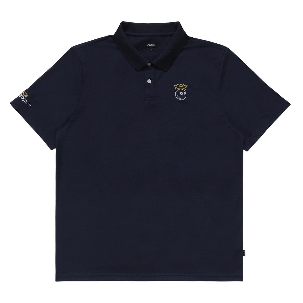 Malbon Trophy Performance Pique Golf Polo Navy - FW24