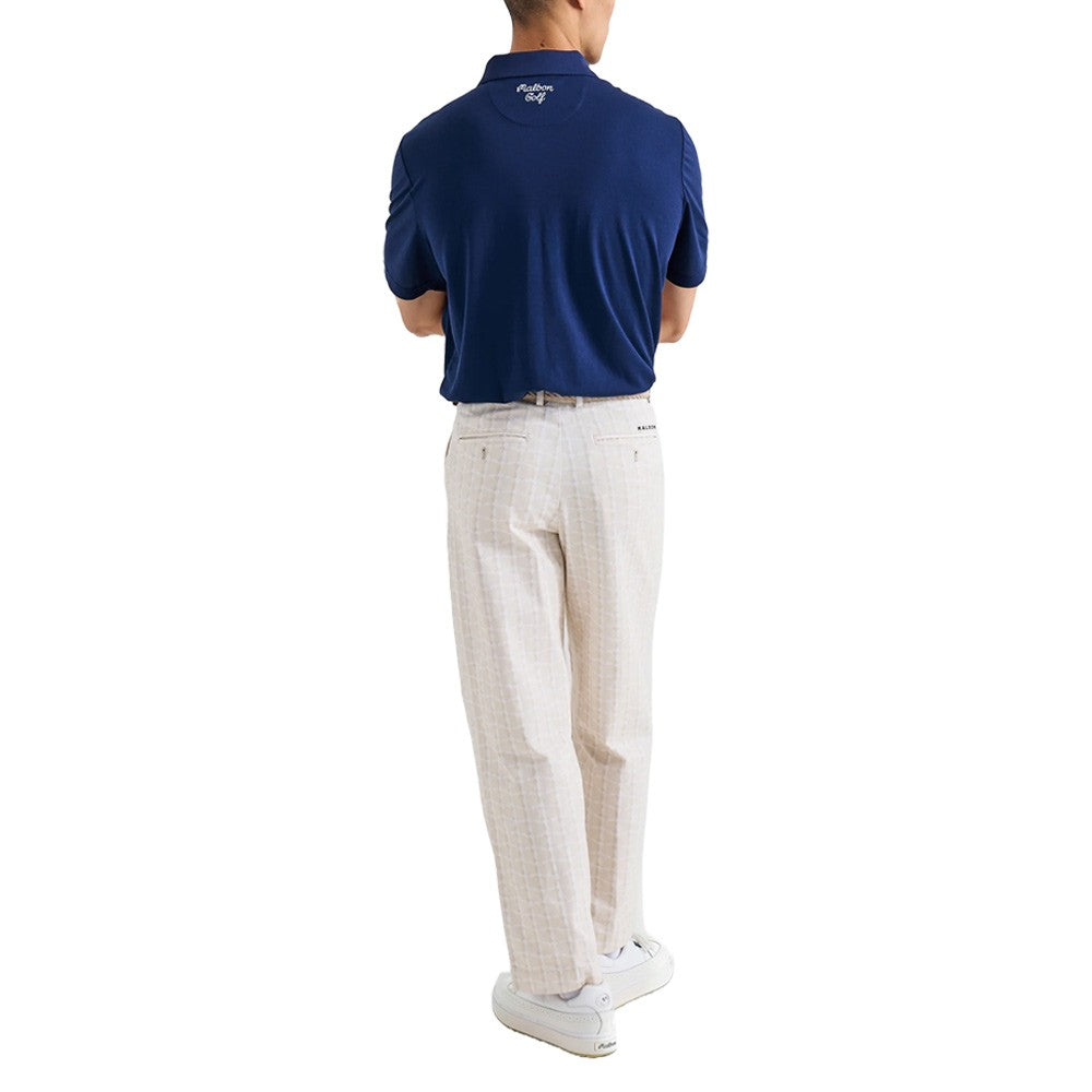 Malbon Trophy Performance Pique Golf Polo Navy - FW24